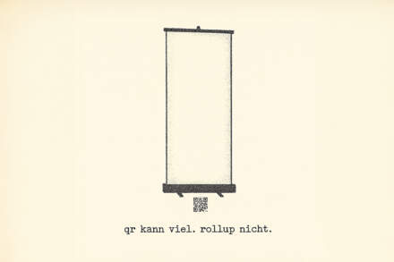 qr-codes auf roll-ups: abstand ist nicht hilfreich